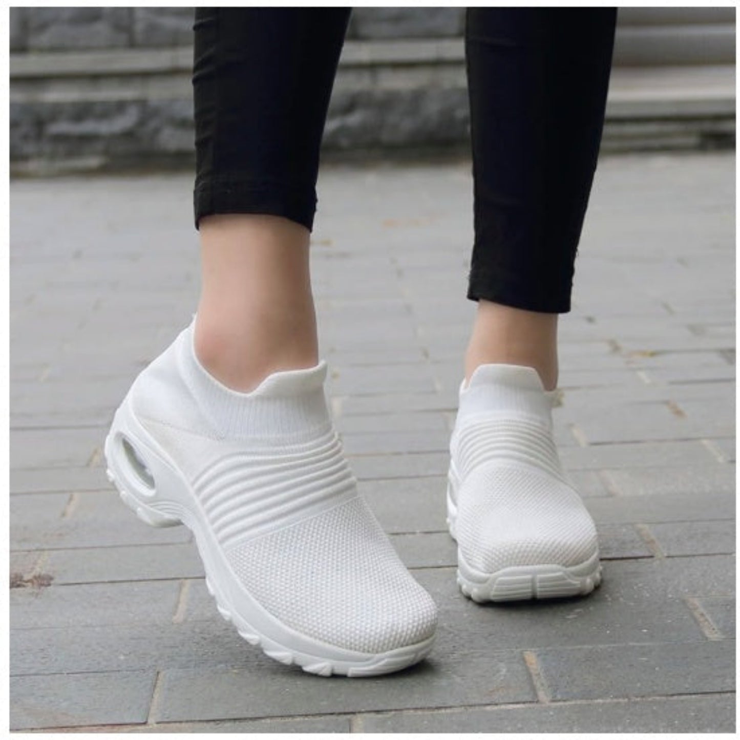 Sneakers Plateforme à Semelle Compensée