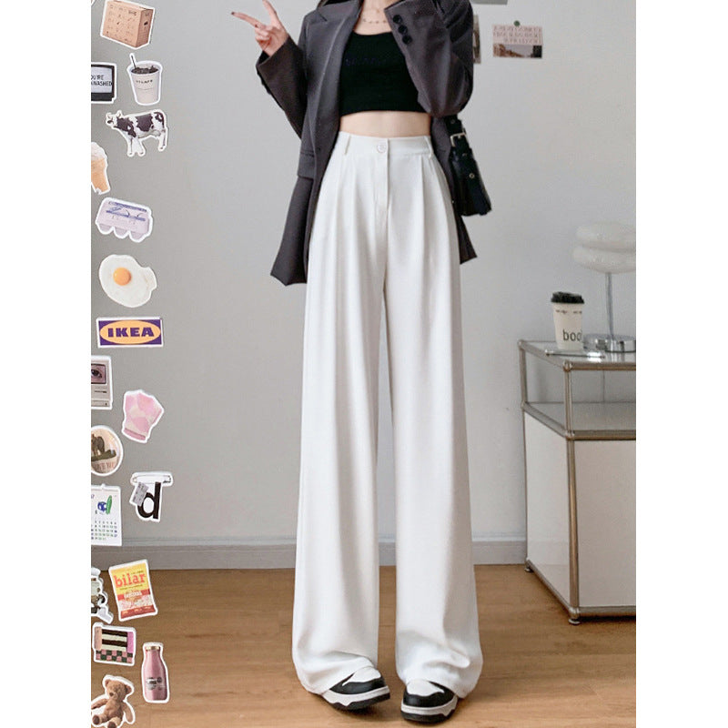 Pantalon droit amincissant à taille haute