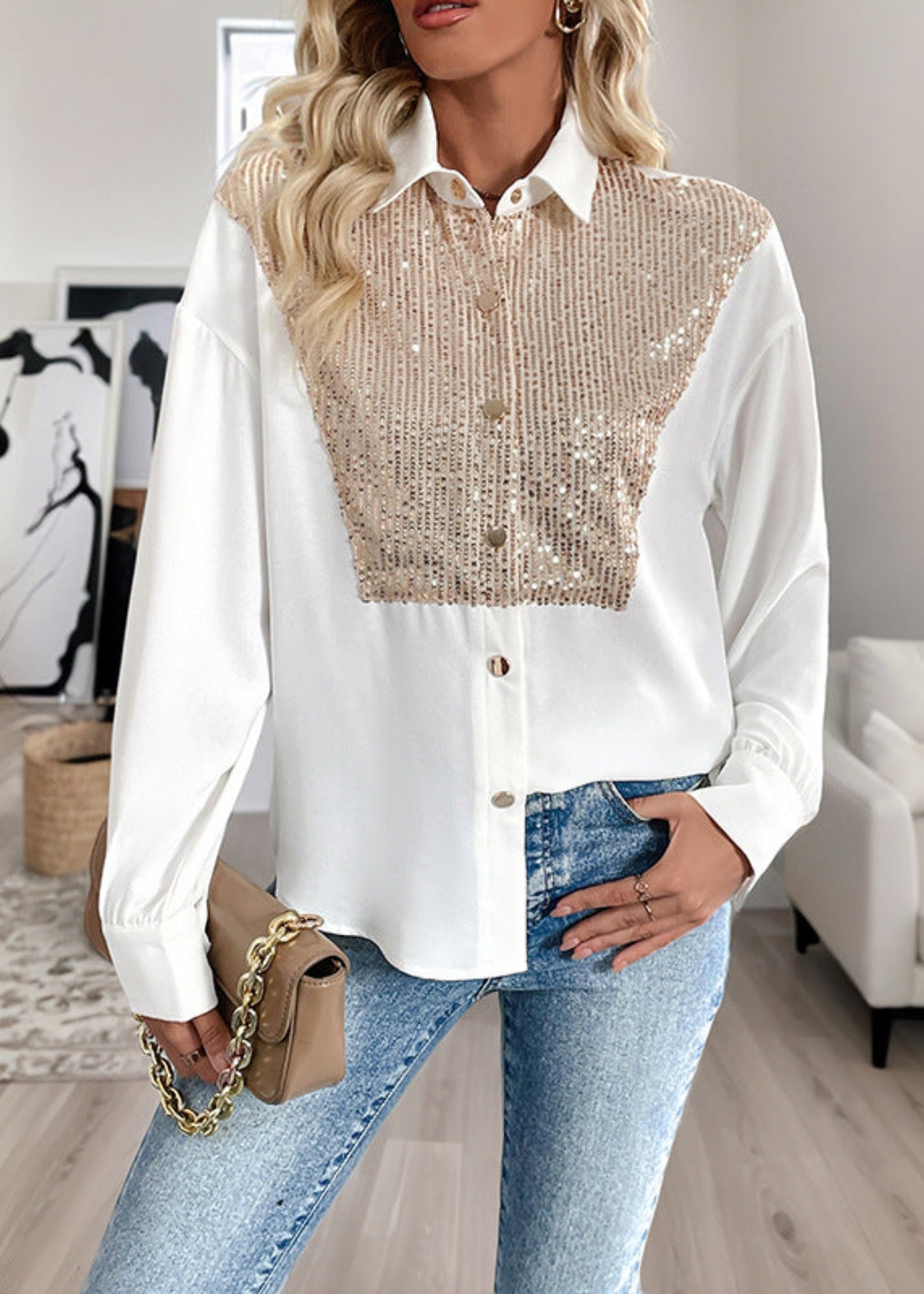 Haut à Sequins Premium – Chic & Tendance