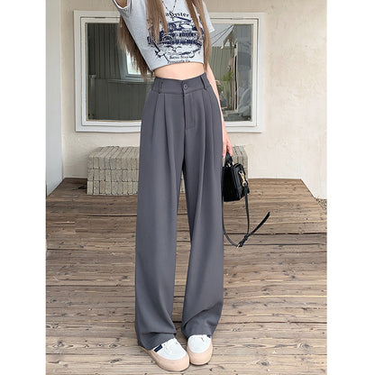 Pantalon droit amincissant à taille haute