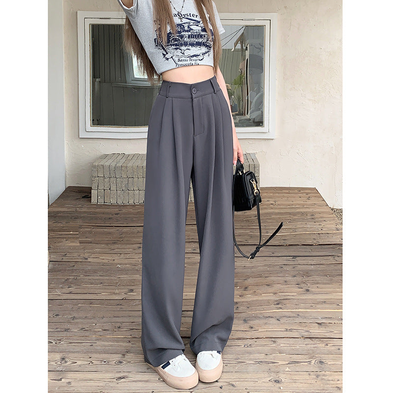 Pantalon droit amincissant à taille haute