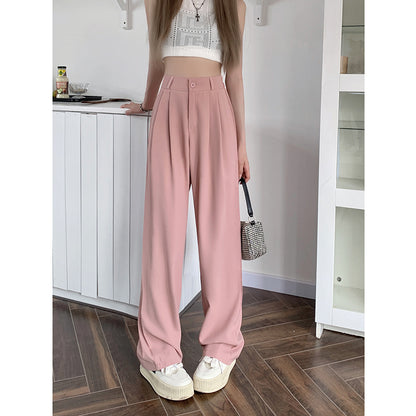 Pantalon droit amincissant à taille haute