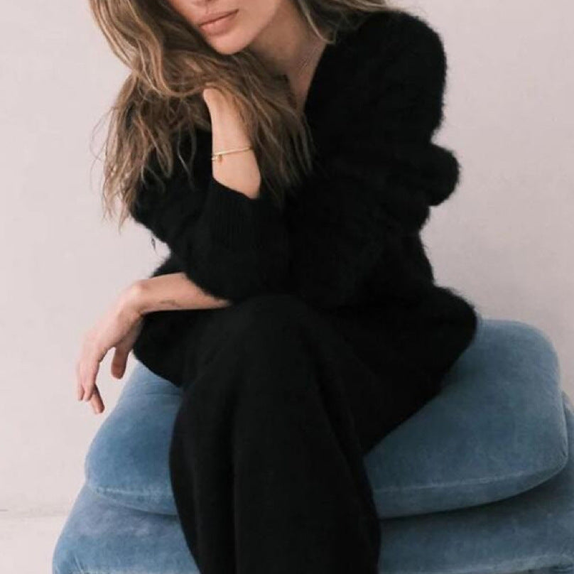 Cardigan Maille Ample Col V