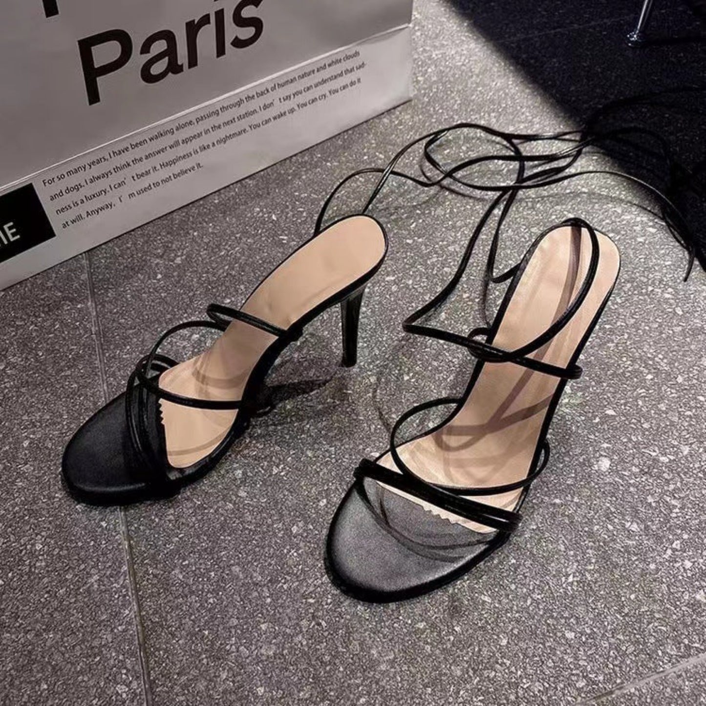 Sandales à Talons Aiguilles et Bride Cheville
