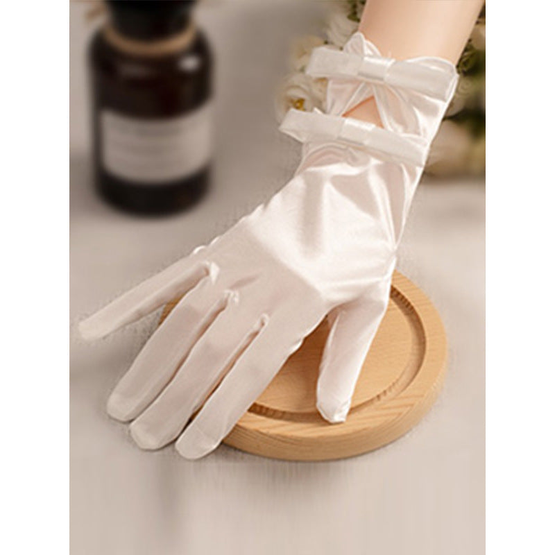 Gants de Mariage Courts Ornés de Perles
