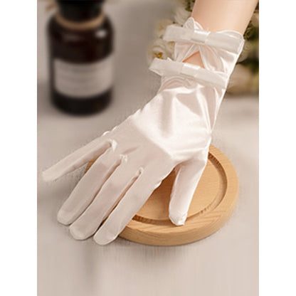 Gants de Mariage Courts Ornés de Perles