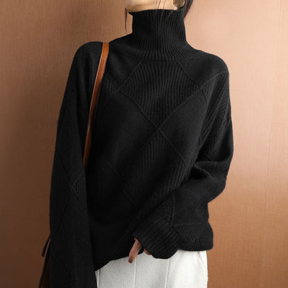 Pull fin à manches longues pour automne et hiver.