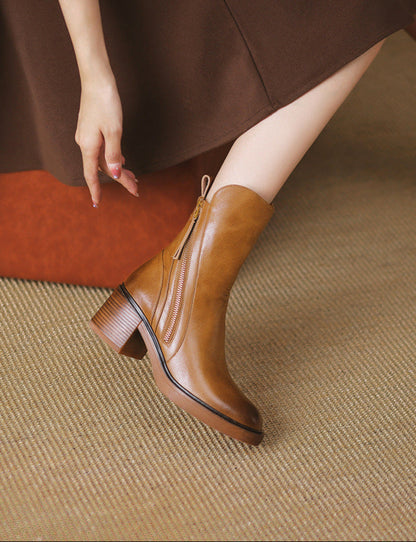 Bottines à Talon Épais