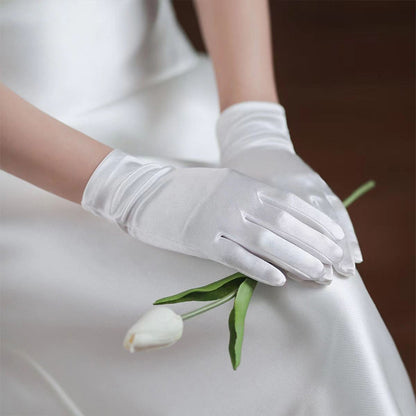 Gants de Mariage Courts Ornés de Perles