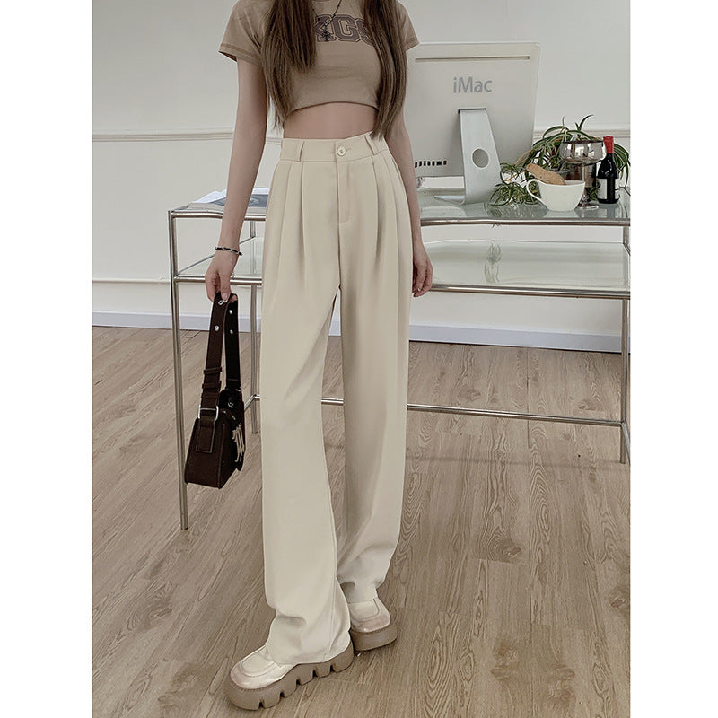 Pantalon droit amincissant à taille haute