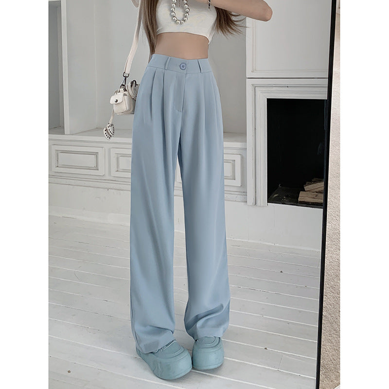 Pantalon droit amincissant à taille haute