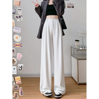 Pantalon droit amincissant à taille haute