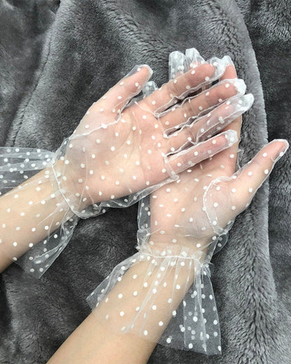 Gants de Cérémonie en Maille Dentelle