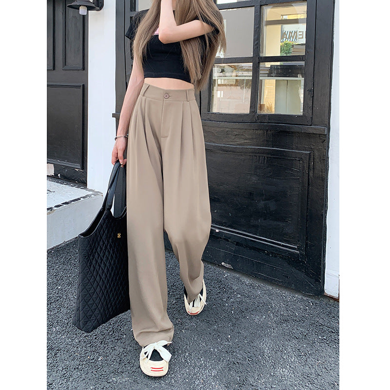 Pantalon droit amincissant à taille haute