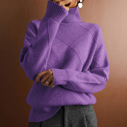 Pull fin à manches longues pour automne et hiver.