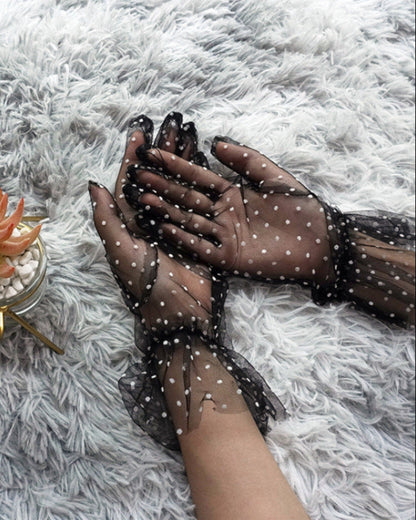 Gants de Cérémonie en Maille Dentelle