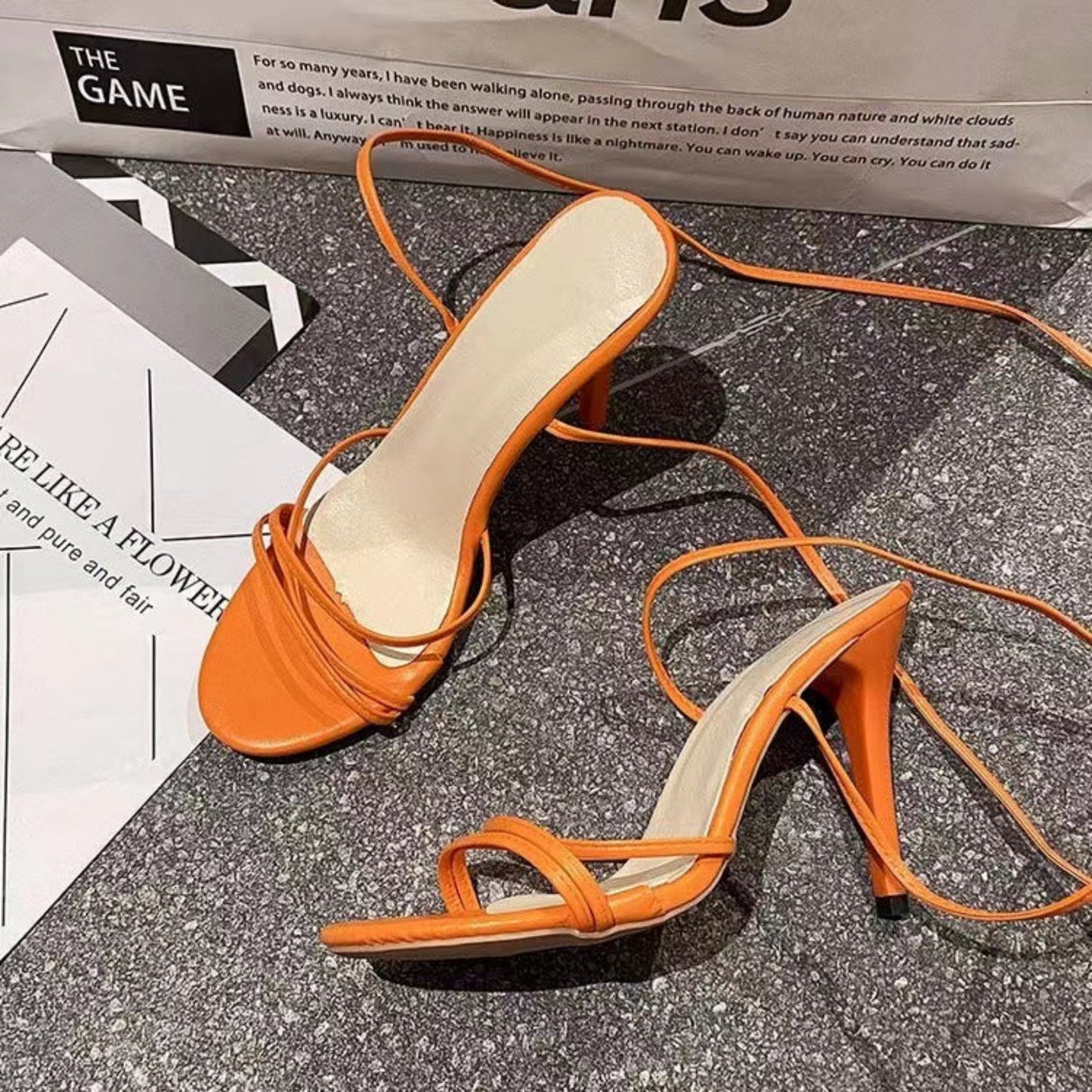 Sandales à Talons Aiguilles et Bride Cheville