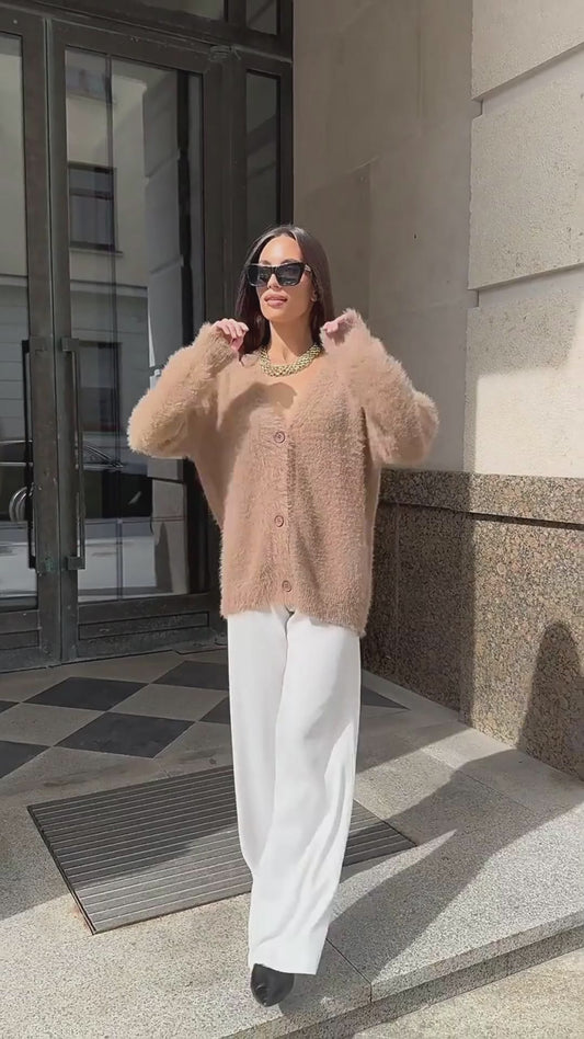 Cardigan Maille Ample Col V